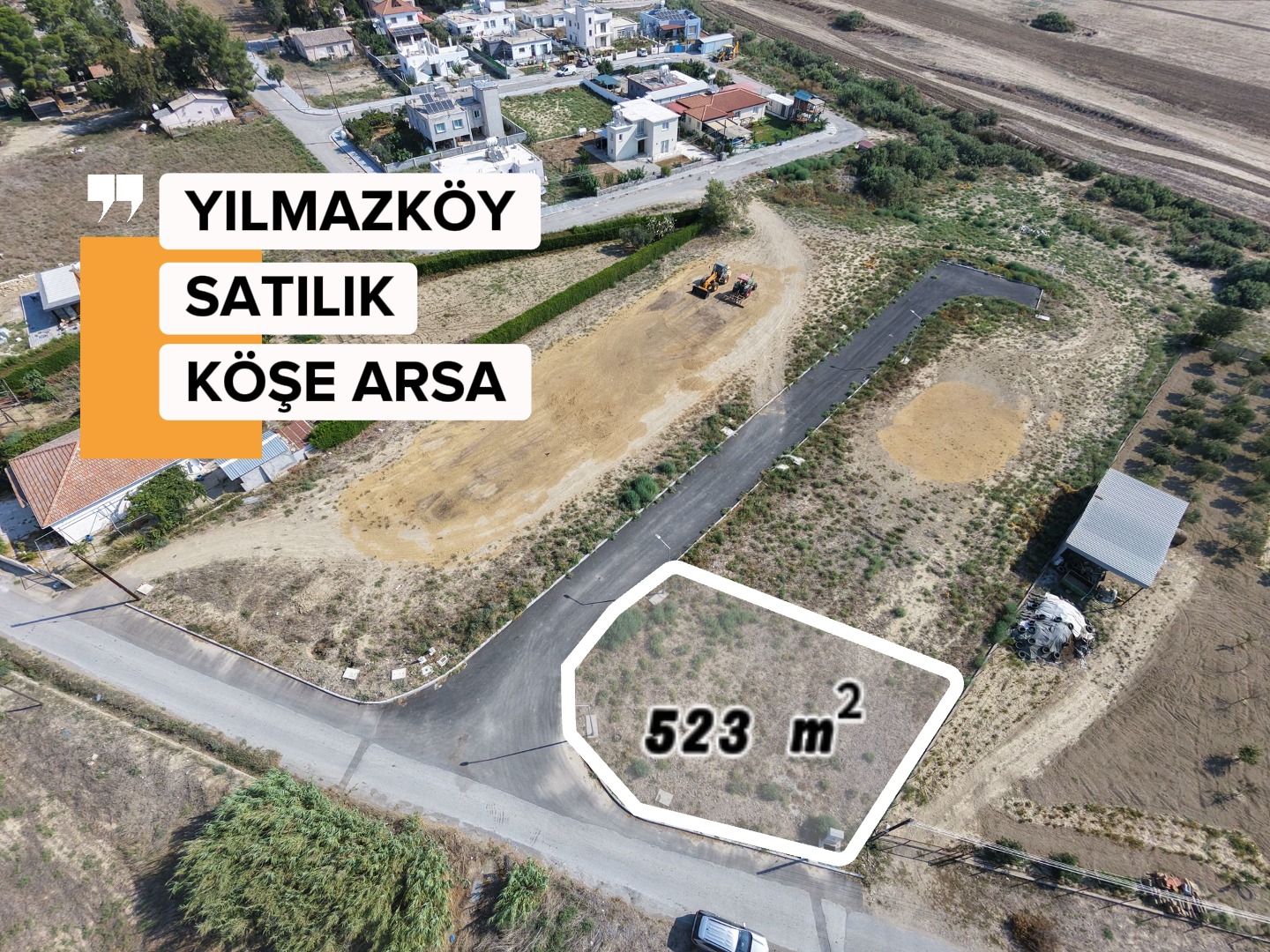 Yılmazköy 523 m² köşe arsa